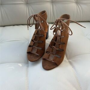 Brown Lace-Up Women's Shoes